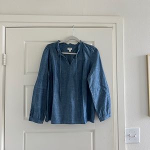 NWOT J. Crew Factory Chambray Top